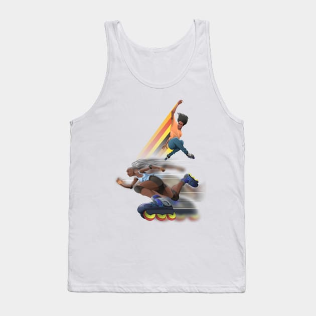 F_ck It RollerBladers_Clean version Tank Top by UBiv Art Gallery